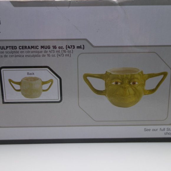 Bioword Disney Lucas Films Star Wars Yoda Sculpted Ceramic Mug 16oz New in Box - Picture 3 of 15